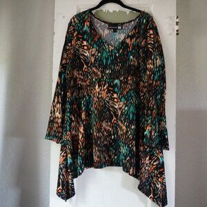 Antthony Blouse Multi color with‎ bell sleeves